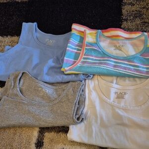 The Children's Place Blue, Gray, and Striped Tank Tops